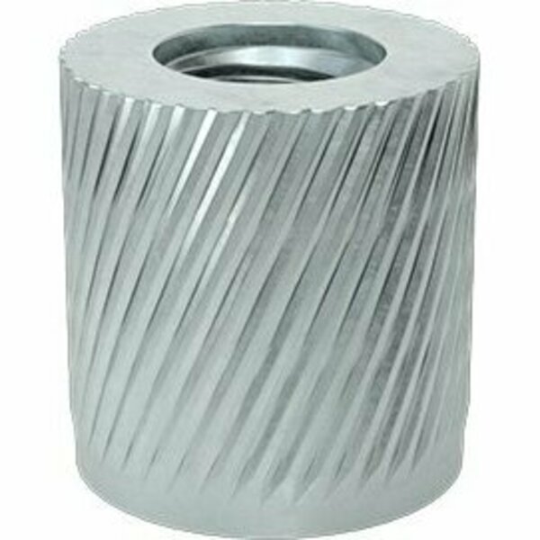 Bsc Preferred Press-Fit Insert for Soft Metal Zinc-Plated Steel 1/4-20 Thread Size, 10PK 97191A230